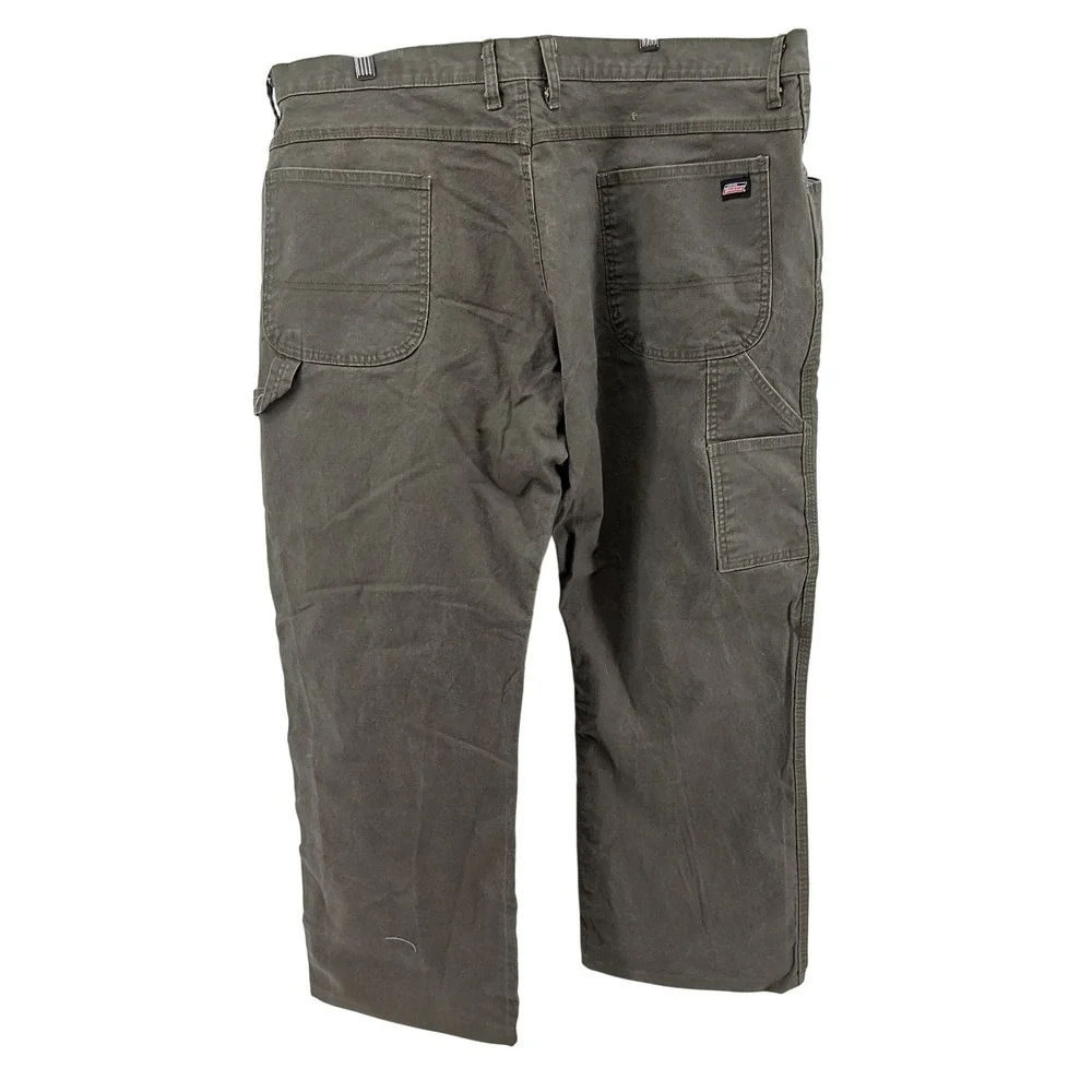 Dickies Mens 44x30 Carpenter‎ Pants Workwear Casual Olive Green Streetwear Y2K